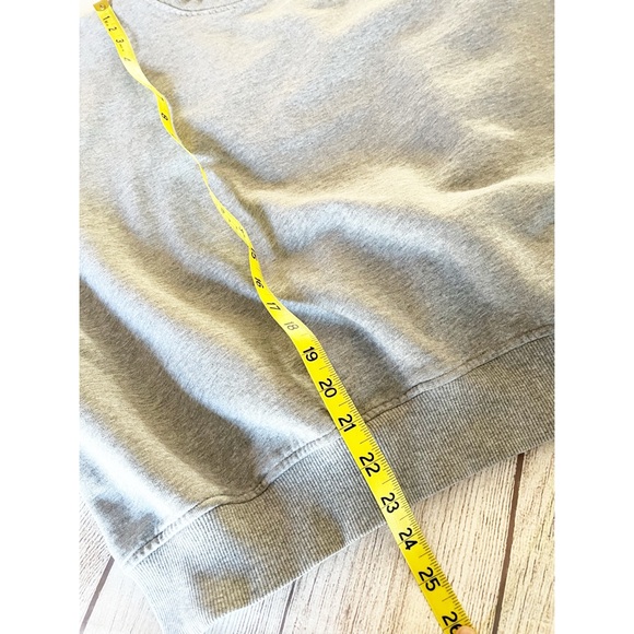 For Love & Lemons 🍋 gray Alex oversized embroidered sweatshirt sz L - Picture 10 of 11